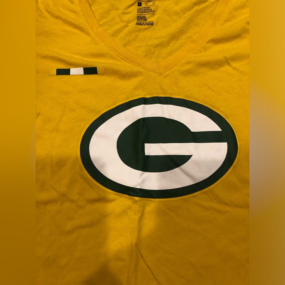 NFL The Nike Tee Green Bay Packer V Neck T Shirt Size Small - Picture 3 of 5